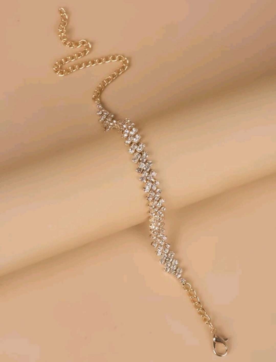 خلخال سلسلة بديكور حجر الراين2