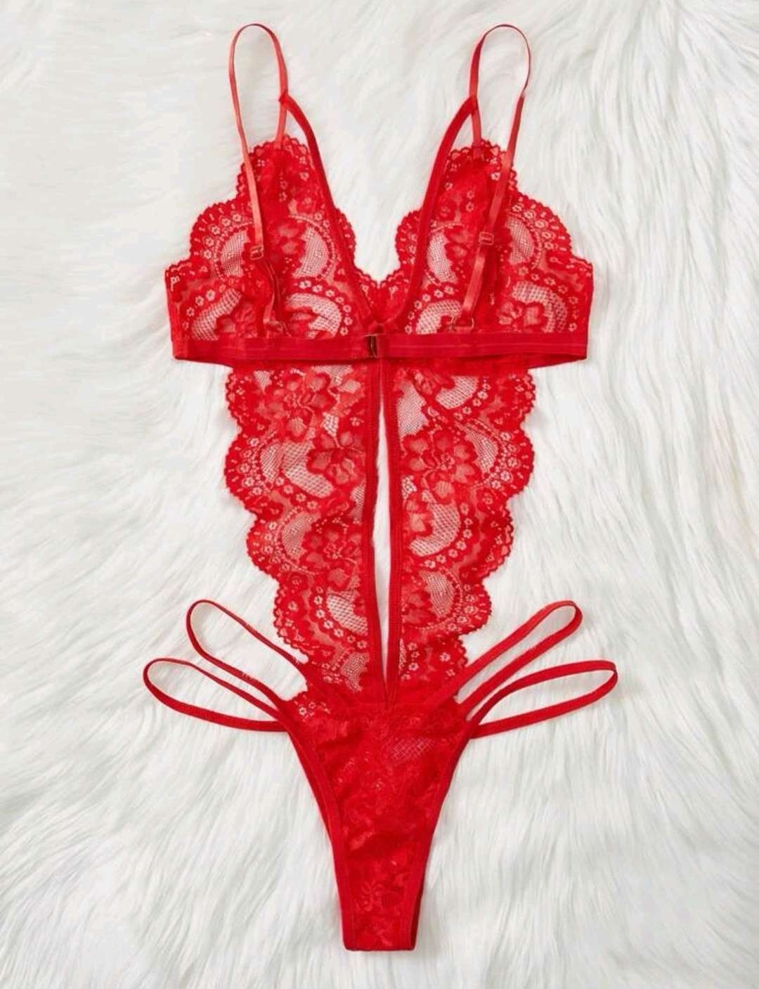 طقم ملابس داخلية احمر2