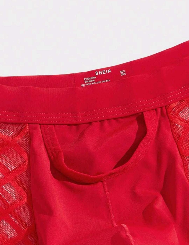 شورت رجالي تنكري احمر شفاف3