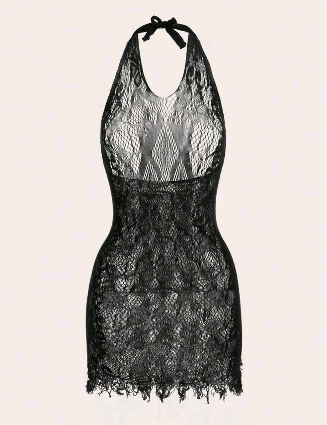 فستان برسن دانتيل اسود2