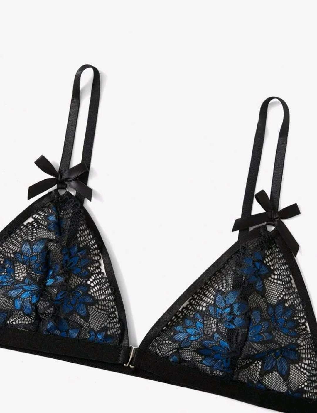 طقم ملابس داخلية دانتيل اسود3