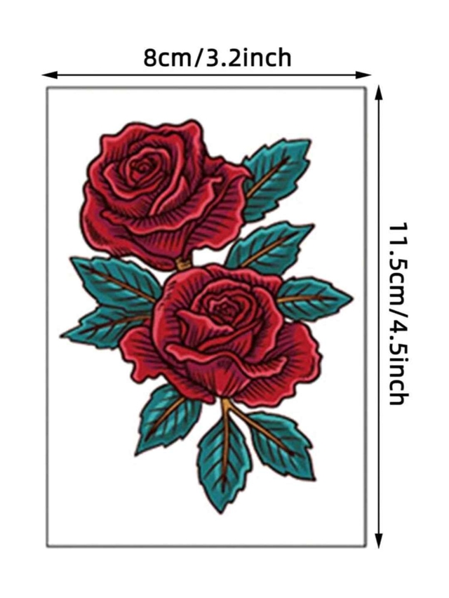 ملصق وشم نمط زهري 12 ورقة4