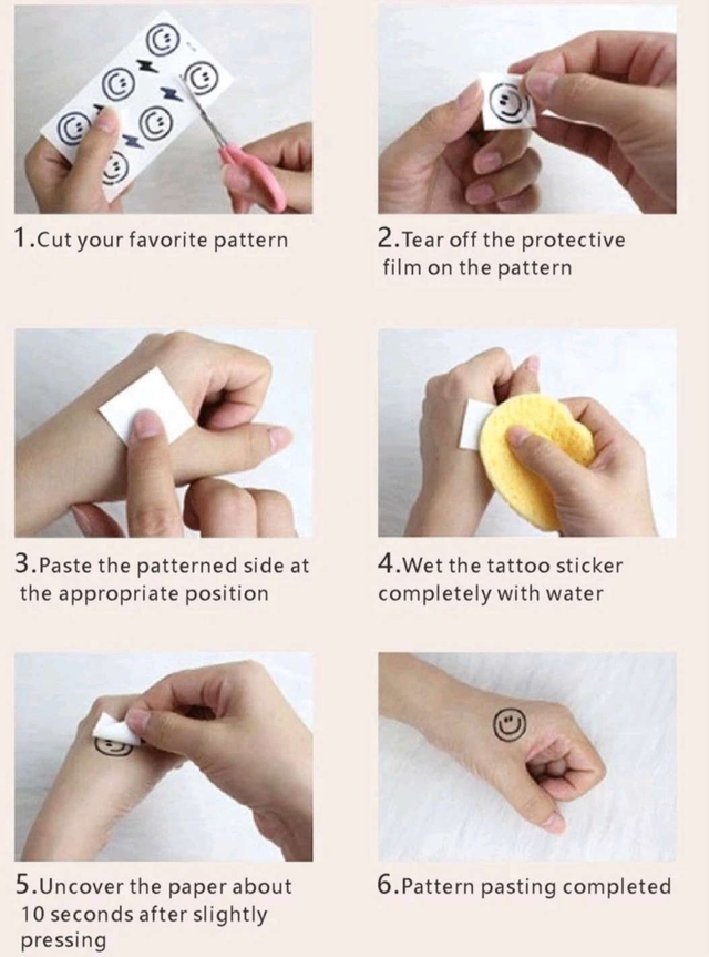 ملصق وشم نمط زهر 6 أوراق3