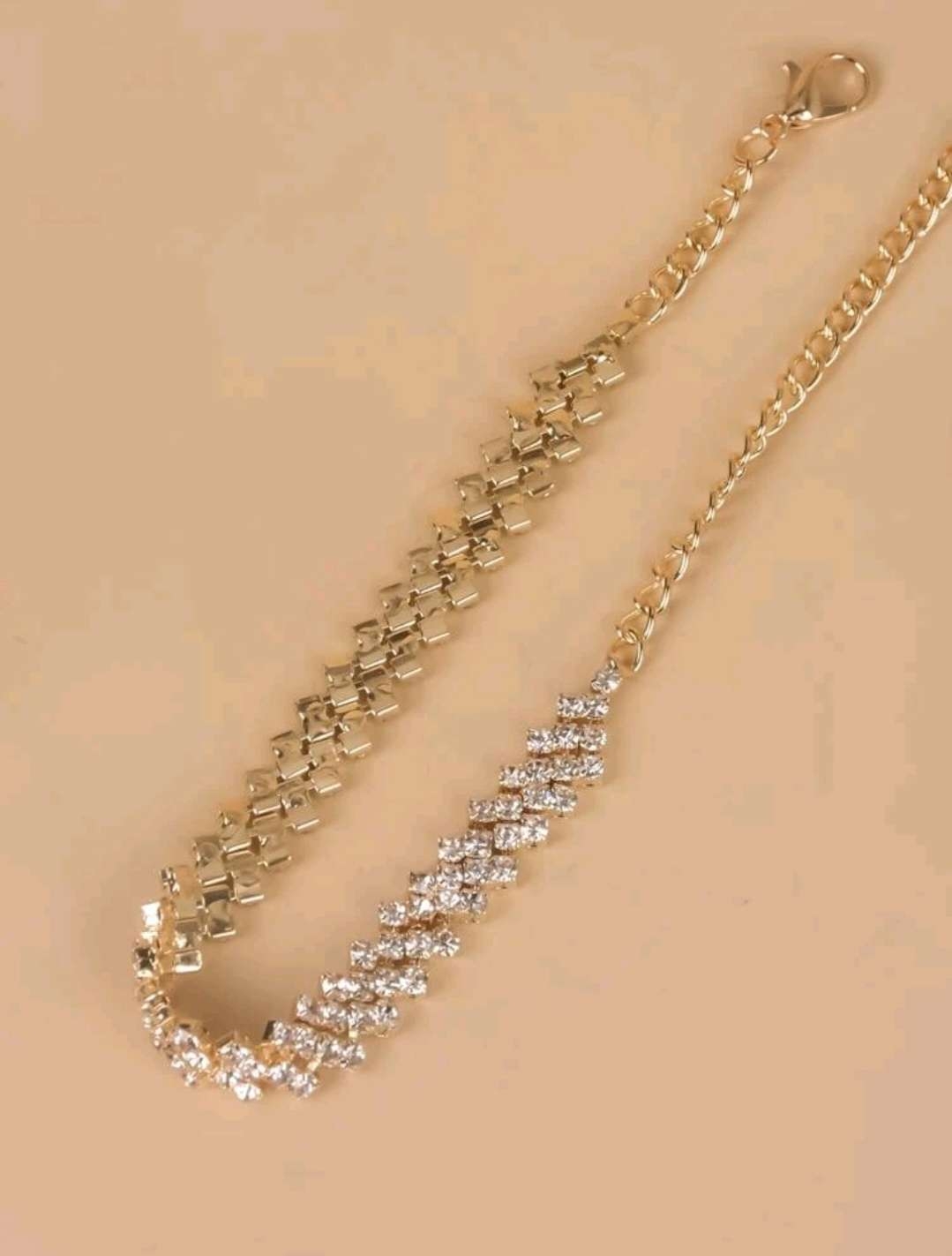 خلخال سلسلة بديكور حجر الراين4