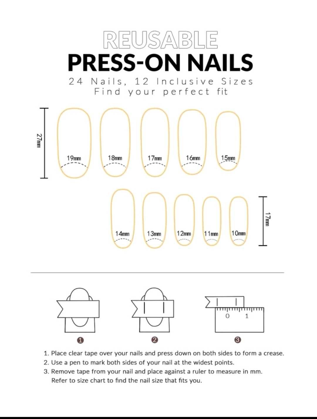 أظافر مزيفة بشكل البيضاوي3