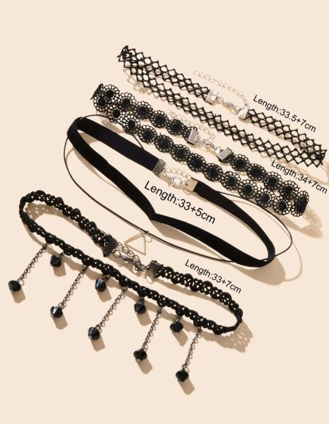 قلادة بديكور خرز 4 قطع4