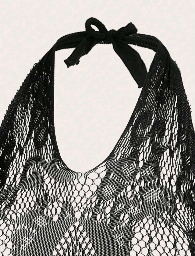 فستان برسن دانتيل اسود4