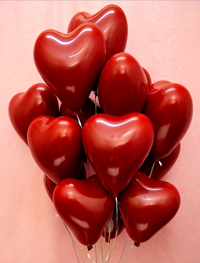 بالونات نمط قلب 10 قطع