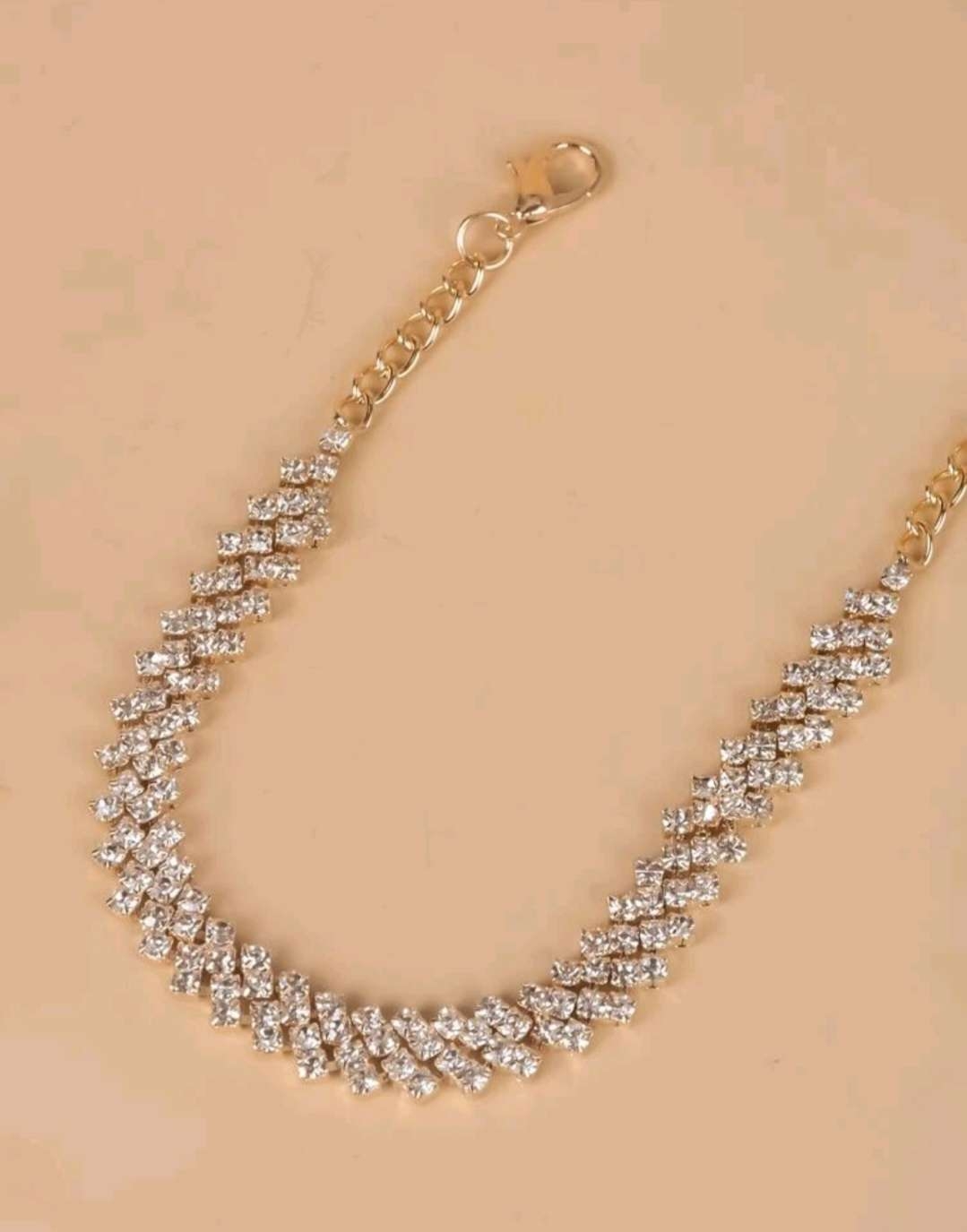 خلخال سلسلة بديكور حجر الراين6