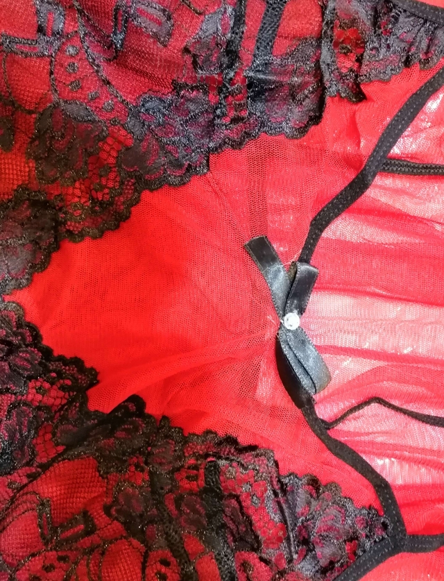 لانجري تركي مثير احمر واسود3