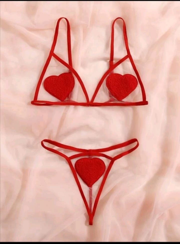 لانجري نسائي مثير قلوب حب شفاف 10027SN لانجري نسائي مثير قلوب حب شفاف 10027SN